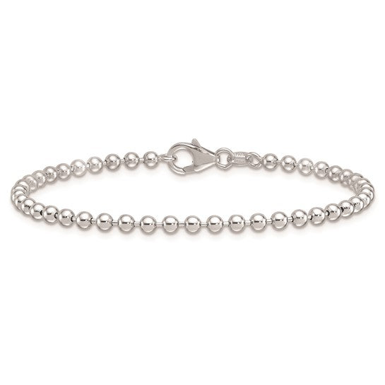 3.2mm Semi-Solid Gold Beaded Ball Bracelet