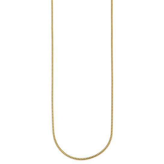 1.5mm Solid Gold Franco Chain Necklace