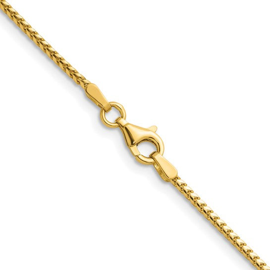 1.5mm Solid Gold Franco Chain Necklace