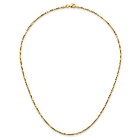 1.5mm Solid Gold Franco Chain Necklace