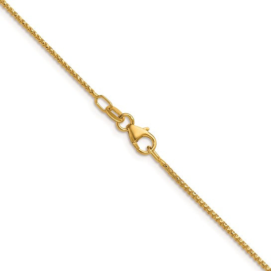 1.2mm Solid Gold Diamond-Cut Franco Chain Necklace