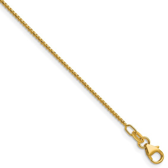 1.2mm Solid Gold Diamond-Cut Franco Chain Necklace