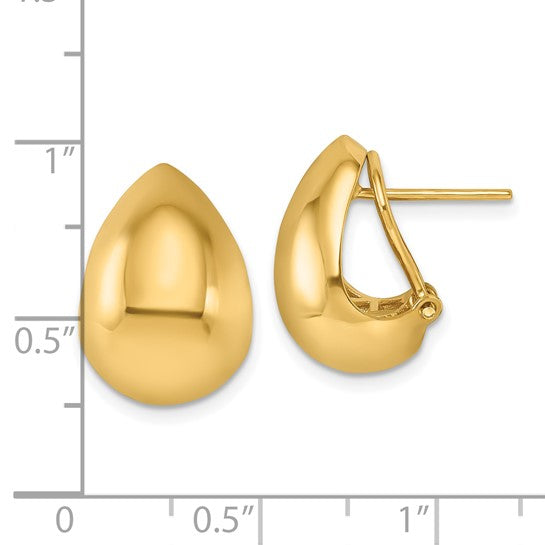 Teardrop Earrings - 18K Yellow Gold