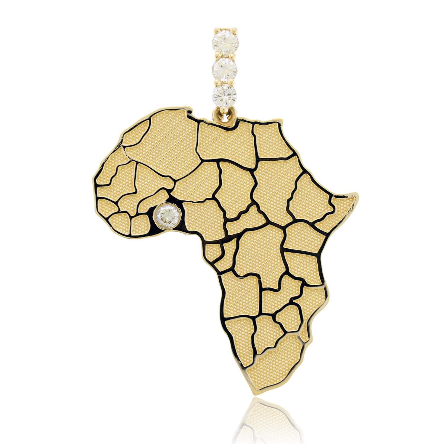 Custom Design Deposit - "Africa" Natural Diamond Pendant