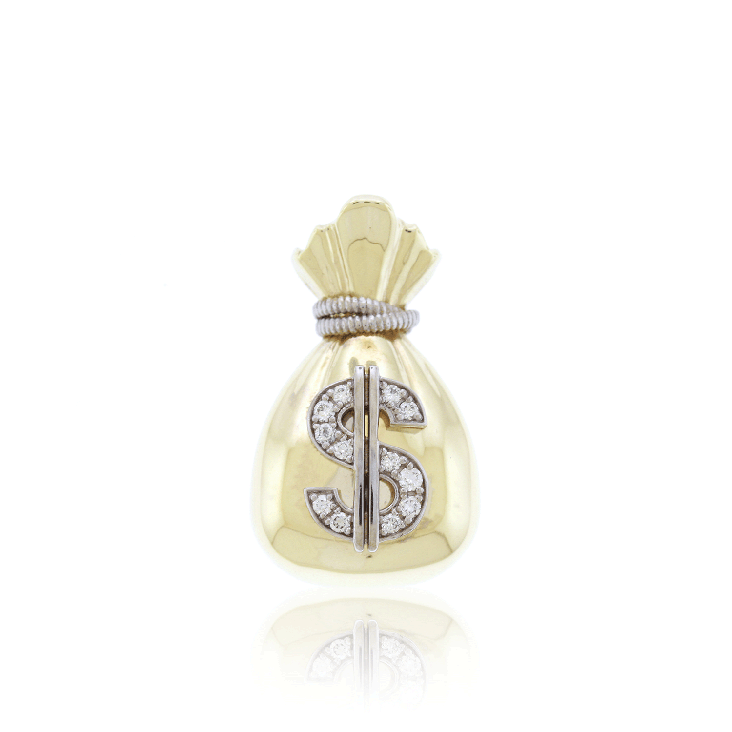 Custom Design Deposit - Money Bag Natural Diamond Pendant