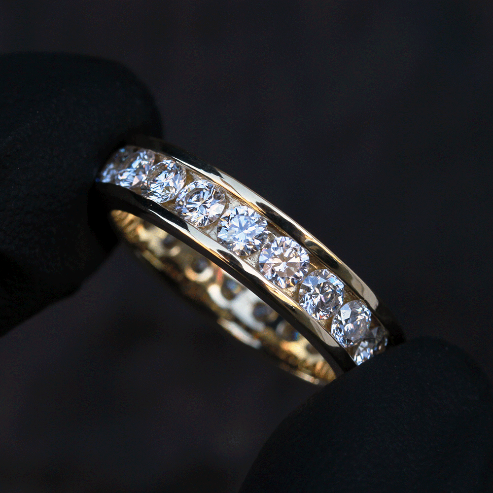 Custom Design Deposit - 5mm Channel Set Men's Natural Diamond Eternity Band (2.74ctw)