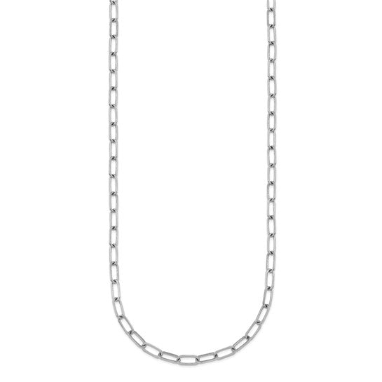 3.4mm Paperclip Link Chain Necklace - Platinum