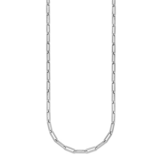 3.7mm Paperclip Link Chain Necklace - Platinum